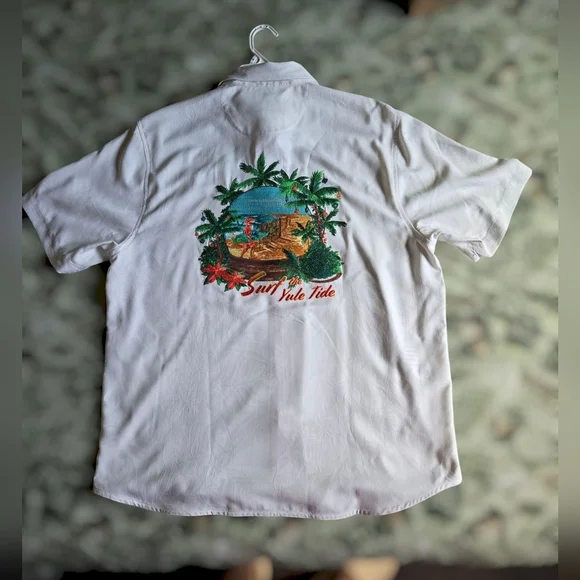 Tommy Bahama  White Short Sleeve Shirt Size L - Picture 3 of 4